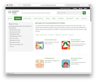 Common Sense Media Apps Site